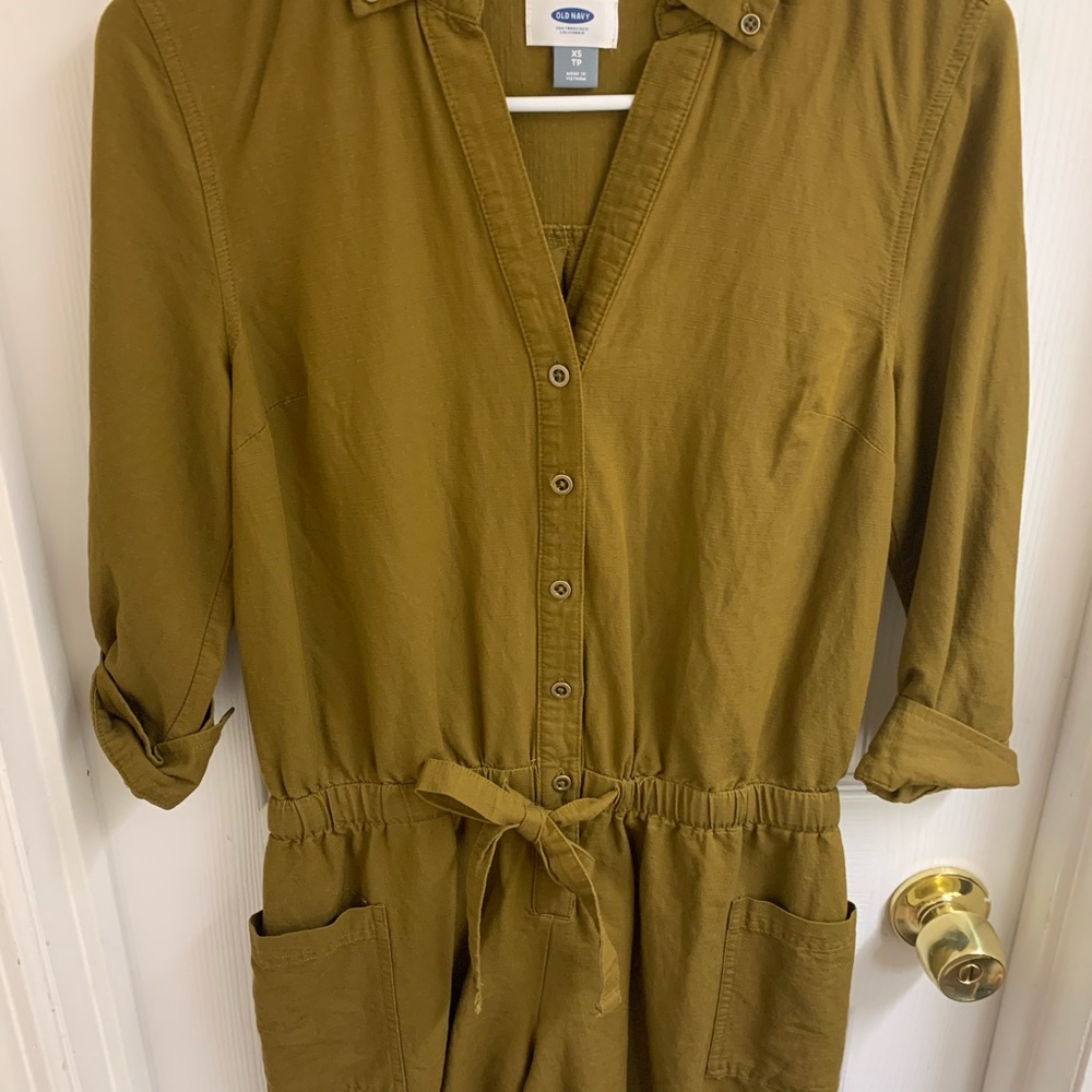 NWOT Army green romper